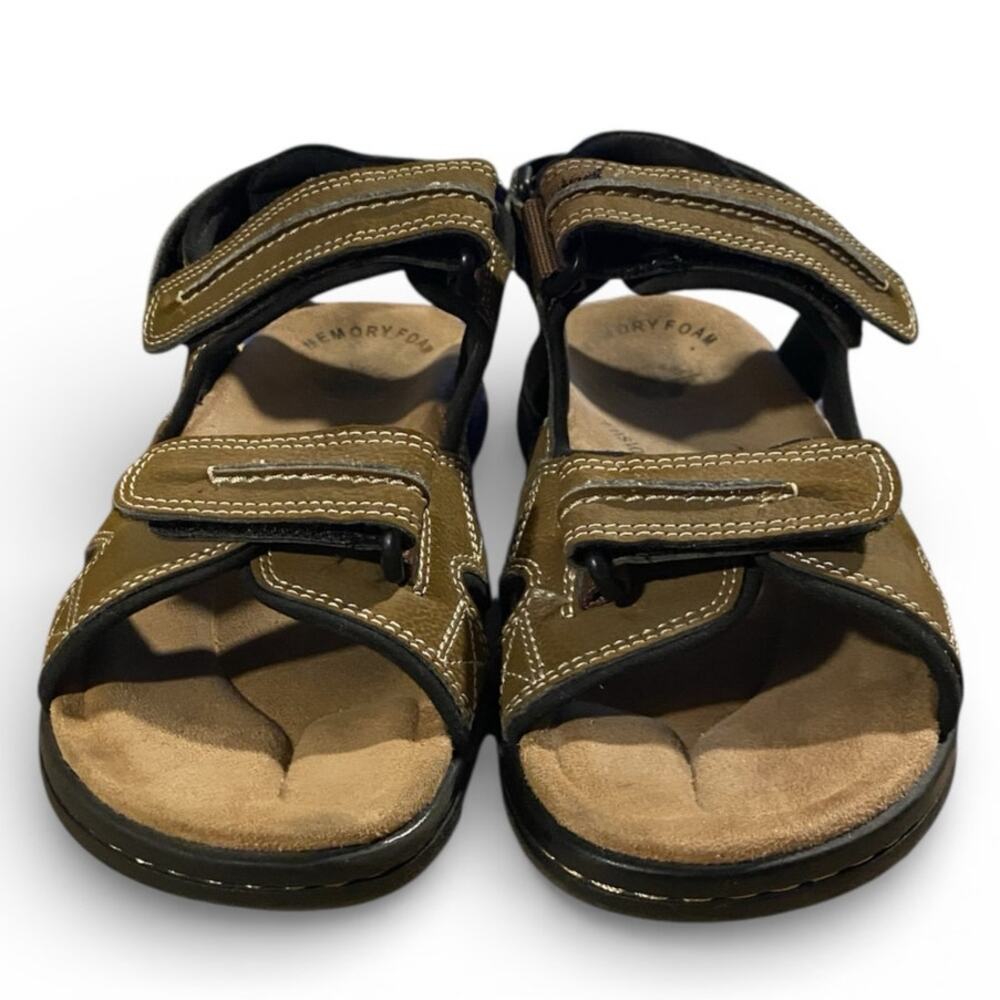 Dockers Men's Sandals 9M Brown Faux Leather Easy Fasten Fusion Footbed - Picture 8 of 9